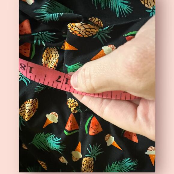 Lularoe Maxi Skirt Ice Cream Pineapple Watermelon Fold Over Summer Funky Small - Picture 5 of 5